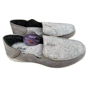 Clarks Shoes Men's 9M Grey Gorwin Step Slip-On Loafers Casual Lightweight Lowtop